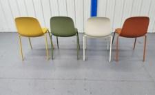 Стул пластиковый с мягким накладным текстильным сденьем Фирес Textile